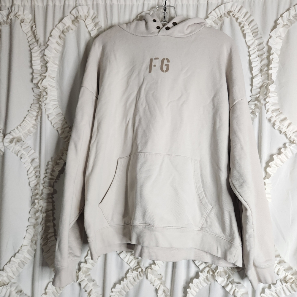 Fear Of God Seventh Collection FG Hoodie Concrete White Size Medium - Picture 3 of 9
